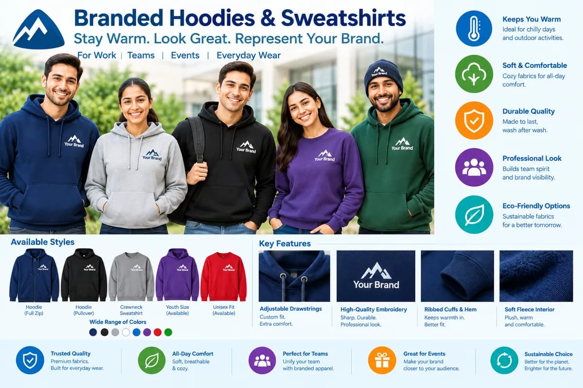 Branded Hoodies & Sweatshirts