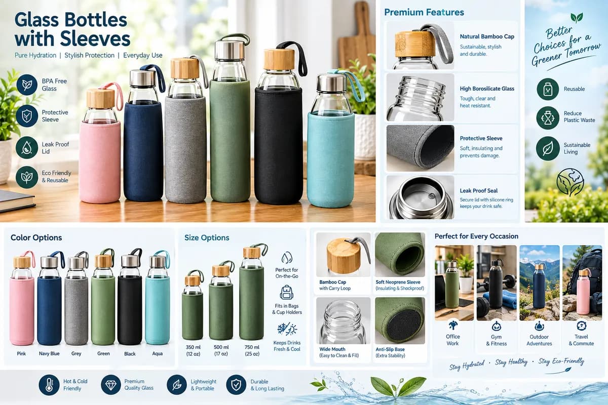 Glass Bottles with Sleeves