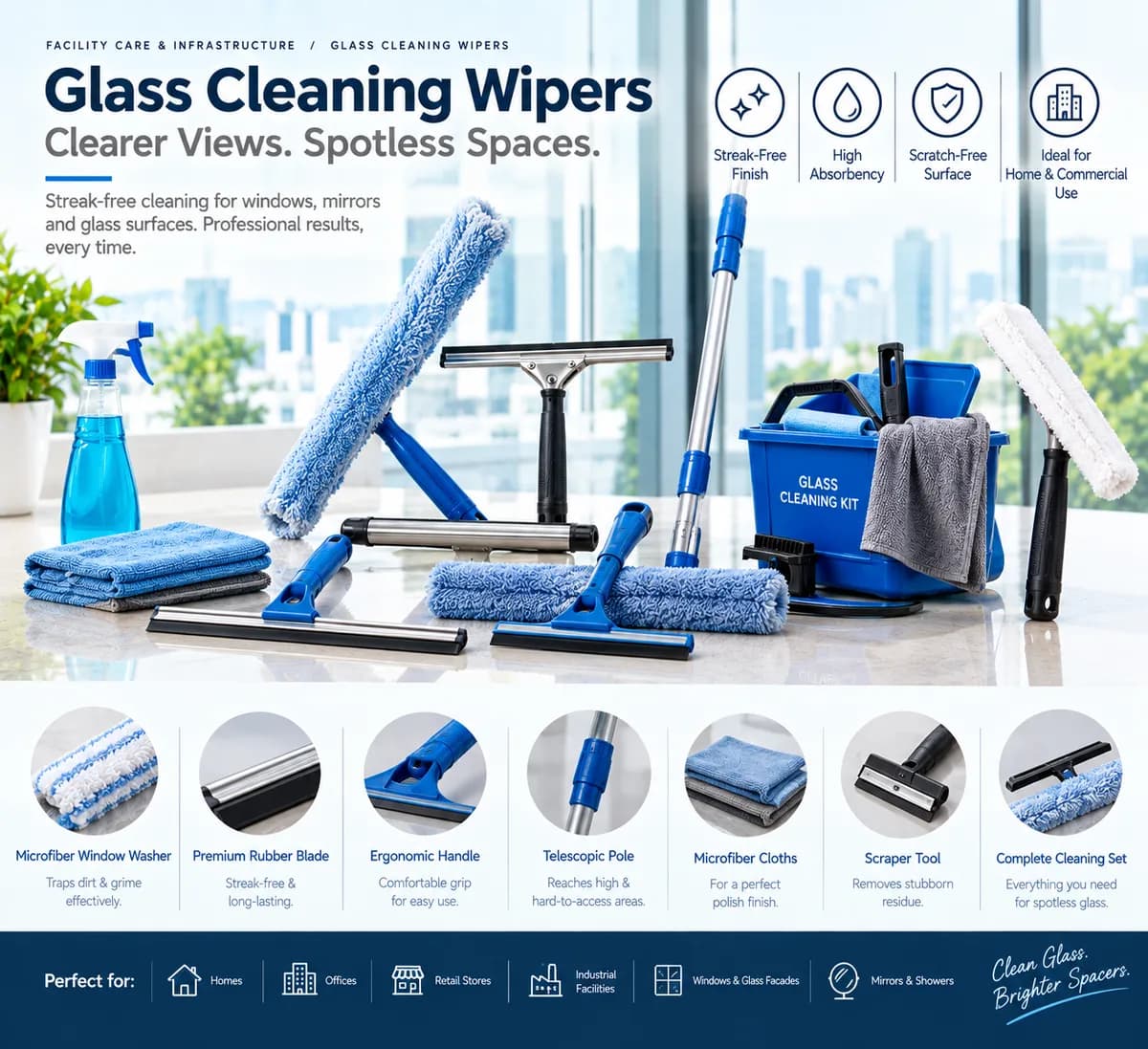 Glass Cleaning Wipers