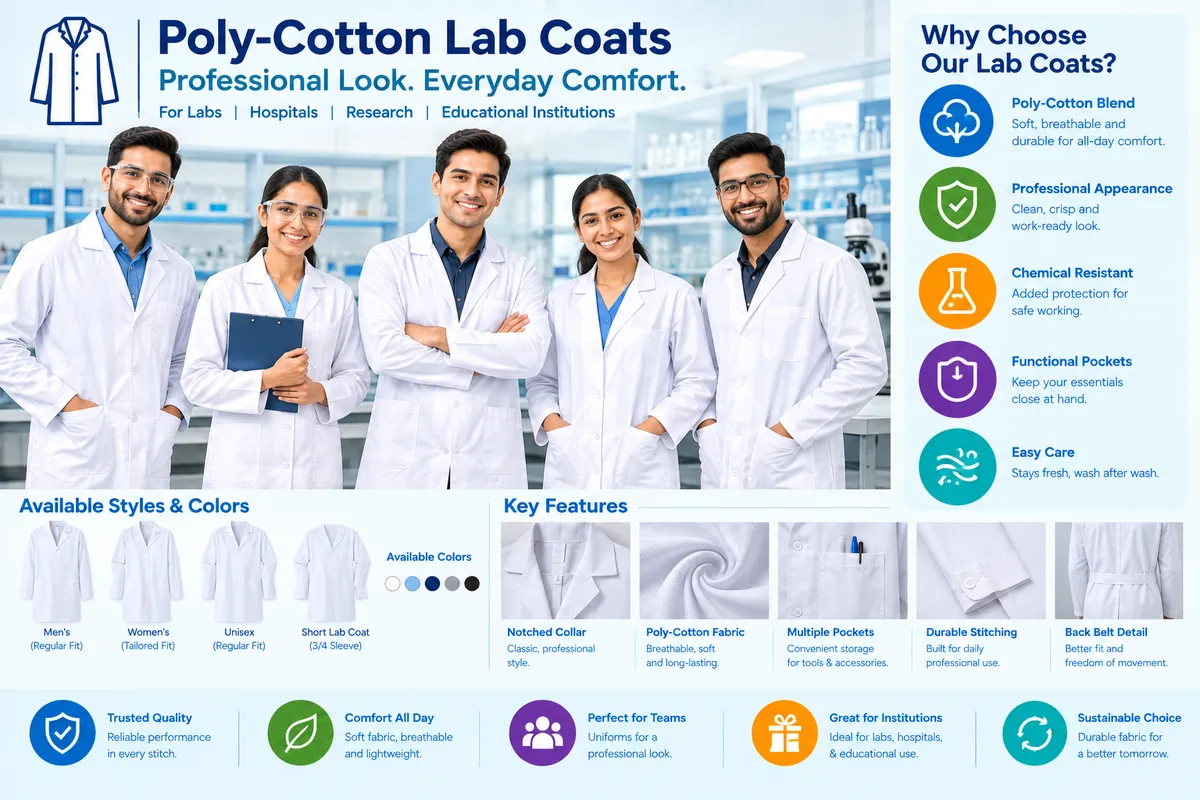 Poly-Cotton Lab Coats