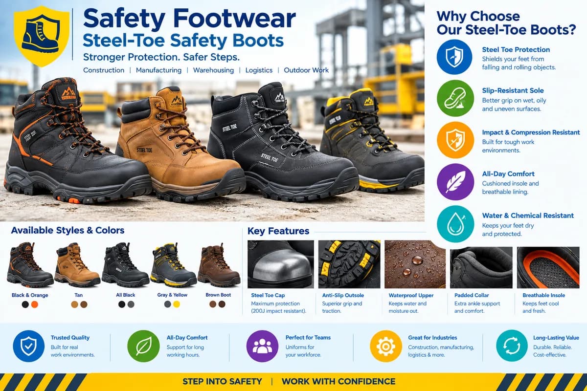 Steel-Toe Safety Boots